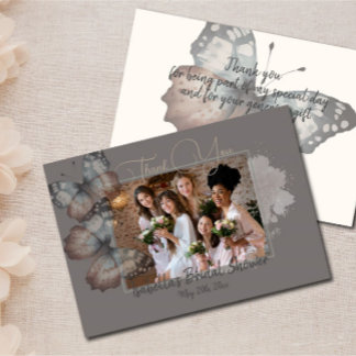 Remerciements Carte de remerciement de mariage papillon magnifiq