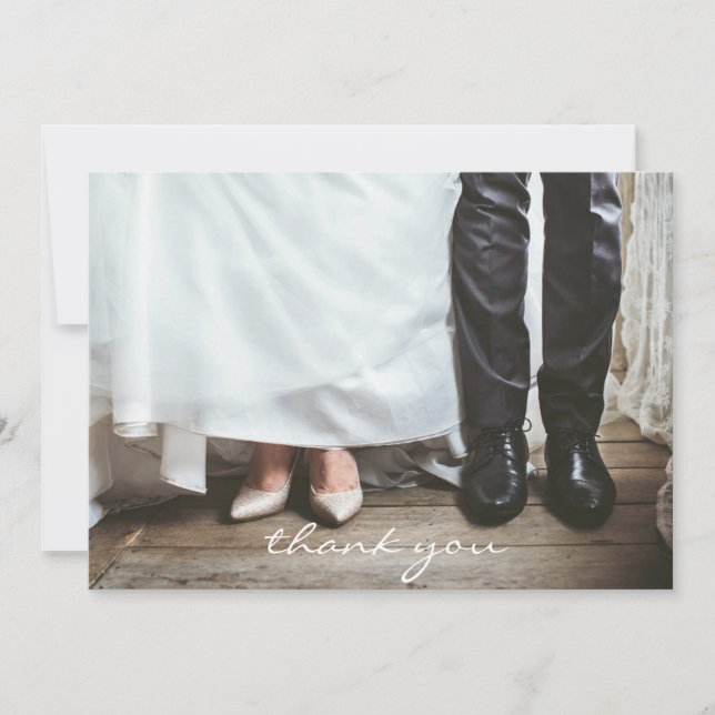 Remerciements Carte de remerciement de mariage personnalisée 5'  (Devant)