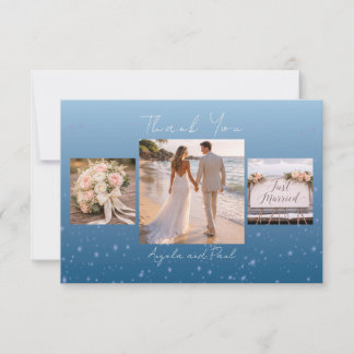 Remerciements Carte de remerciement de mariage personnalisée ave