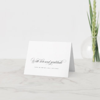 Remerciements Carte de remerciement de mariage personnalisée Chi
