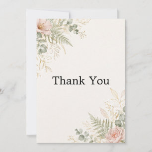 Remerciements Carte de remerciement de mariage personnalisée Élé