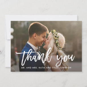 Remerciements Carte de remerciement de mariage photo Charme Bros