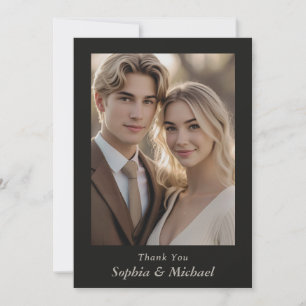 Remerciements Carte de remerciement de mariage photo floral mode