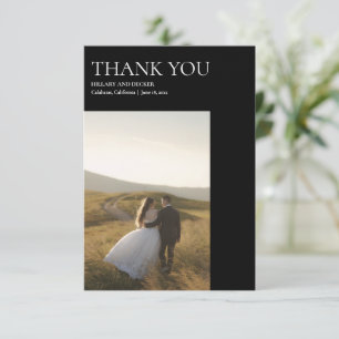 Remerciements Carte de remerciement de mariage photo Simple Mode