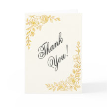 Carte de remerciement de mariage pliée 5x7"