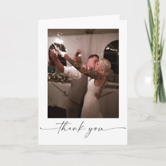 Remerciements Carte de remerciement de mariage pliée à l'écritur