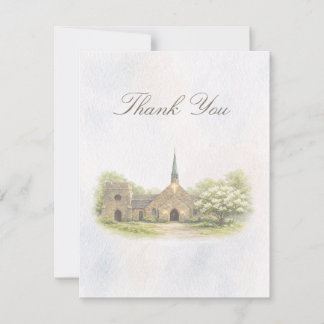 Remerciements Carte de remerciement de mariage pour chapelle élé