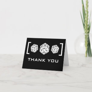 Remerciements Carte de remerciement de mariage pour joueur avec 
