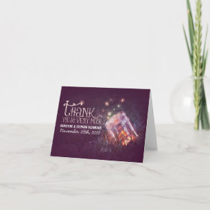 Remerciements Carte de remerciement de mariage rêveuse avec pot 