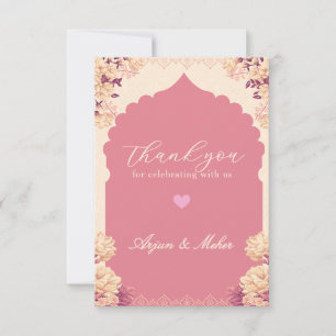 Remerciements Carte de Remerciement de Mariage Sikh Élégant Ma