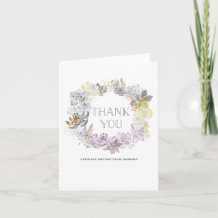 Remerciements Carte de remerciement de mariage Sweet Succulents