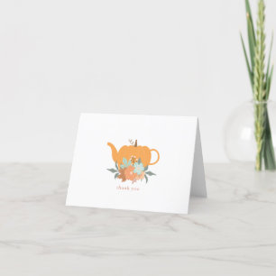 Remerciements Carte de remerciement de mariage Tea Party Pumpkin