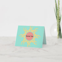 Carte de remerciement de mariage Tribal Sun Southw