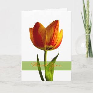 Remerciements Carte de remerciement de mariage Tulipe Orange