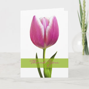 Remerciements Carte de Remerciement de Mariage Tulipe Rose