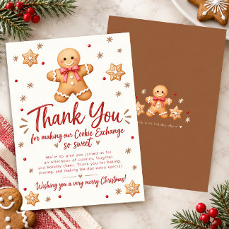 Remerciements Carte de remerciement de Noël pour échange de bisc