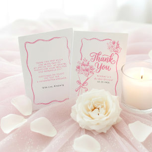 Remerciements Carte de remerciement de shower de mariage Fresh O