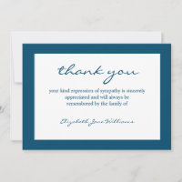 Carte de Remerciement Décès Condoléances Bordure B