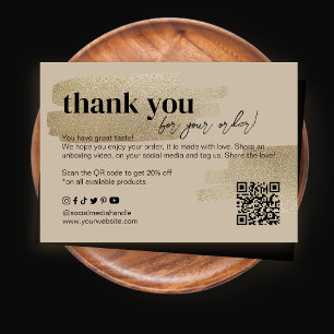 Remerciements Carte de remerciement d'entreprise Emballage Bross