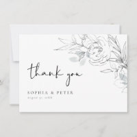 Carte de remerciement d'illustration florale botan
