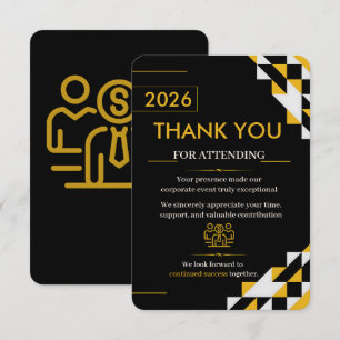 Remerciements Carte de Remerciement d'Invitation à un Événement 