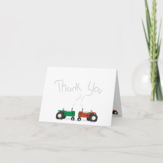 Remerciements Carte de remerciement du tracteur