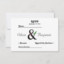 Carte de remerciement élégante avec esperluette