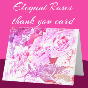 Remerciements Carte de remerciement élégante et romantique aux r