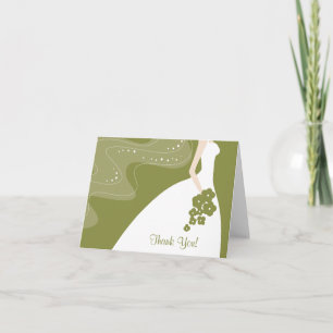 Remerciements Carte de remerciement élégante pour la mariée grac