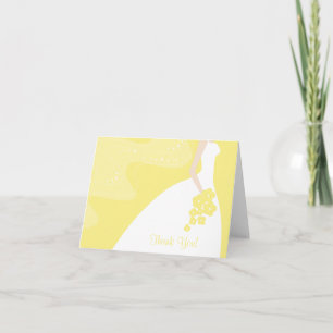 Remerciements Carte de remerciement élégante pour la mariée grac