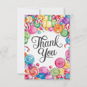 Remerciements Carte de remerciement Enchanted Charming Candyland