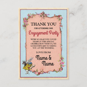 Remerciements Carte de remerciement Engagement Wonderland Rabbit