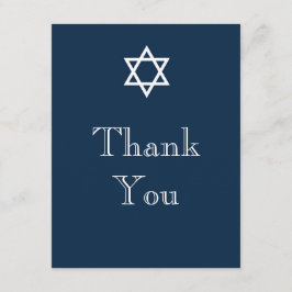 Remerciements Carte de remerciement étoile de David - Garçon