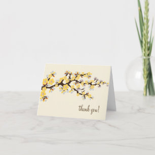 Remerciements Carte de remerciement Fleur de cerisier avec photo