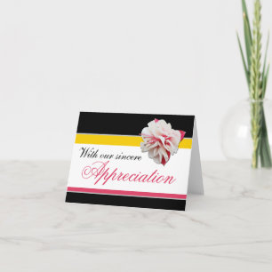 Remerciements Carte de remerciement Fleur de Fuchsia rose, jaune