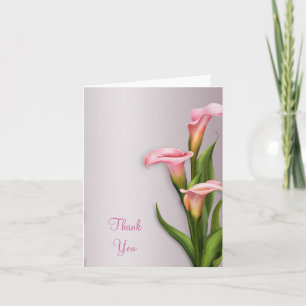 Remerciements Carte de remerciement floral avec calla