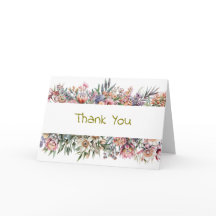 Carte de remerciement florale