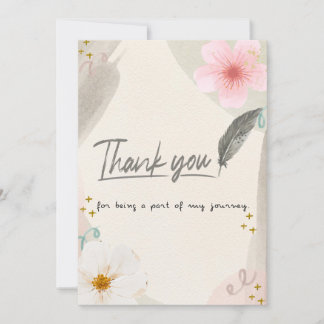Remerciements Carte de remerciement florale à l'aquarelle élégan