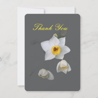 Remerciements Carte de remerciement florale avec jonquilles