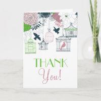 Carte de remerciement florale de printemps avec ca