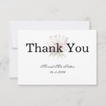 Carte de remerciement florale de printemps Soft Bl