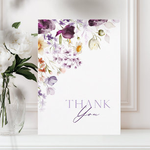 Remerciements Carte de remerciement florale élégante