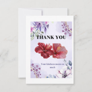 Remerciements Carte de remerciement florale élégante