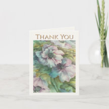 Carte de remerciement florale élégante – Art botan