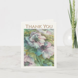 Remerciements Carte de Remerciement Florale Élégante – Art Botan