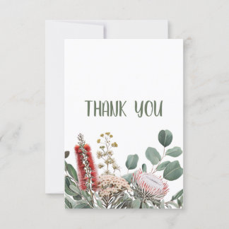 Remerciements Carte de remerciement florale native australienne