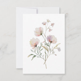 Remerciements Carte de remerciement florale Soft Botanica