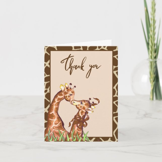 Remerciements Carte de remerciement Girafe (Devant)