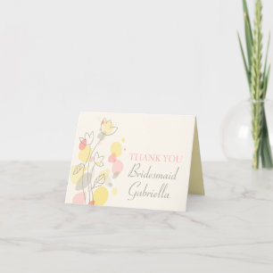 Remerciements Carte de remerciement graphique florale pour demoi