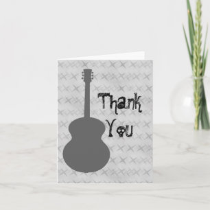 Remerciements Carte de remerciement grunge guitare grise